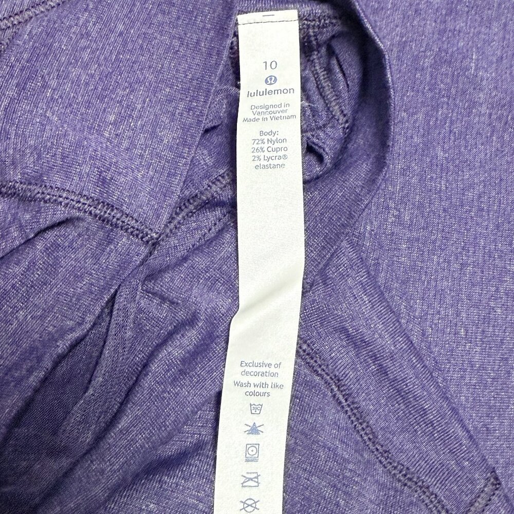 Lululemon‎ Women's Dusty Purple Twist & Reach Mock Neck Open Back Tank, Size 10 - Picture 6 of 7